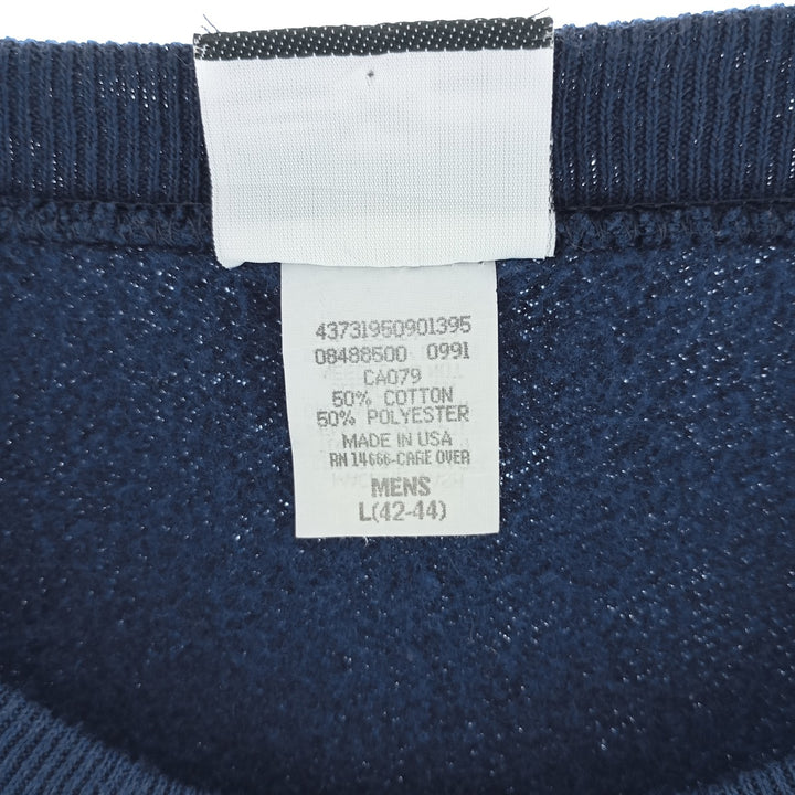 90'S Lee STURDY SWEATS Plain Blank Sweatshirt Trainer Made in USA Men's L Vintage cotton blue type Vintage Second Hand