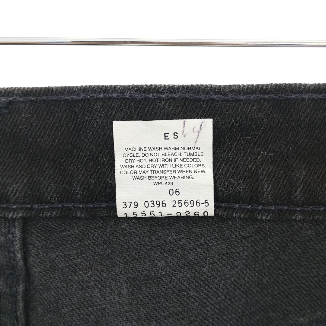 90'S Levi's 551 Relaxed Fit Tapered Leg Black Denim Tapered Denim Pants Made in USA Women's XL (w31) cotton black type Vintage Second Hand
