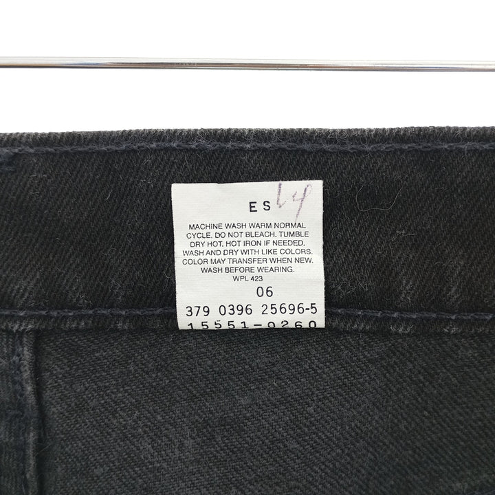 90'S Levi's 551 Relaxed Fit Tapered Leg Black Denim Tapered Denim Pants Made in USA Women's XL (w31) cotton black type Vintage Second Hand