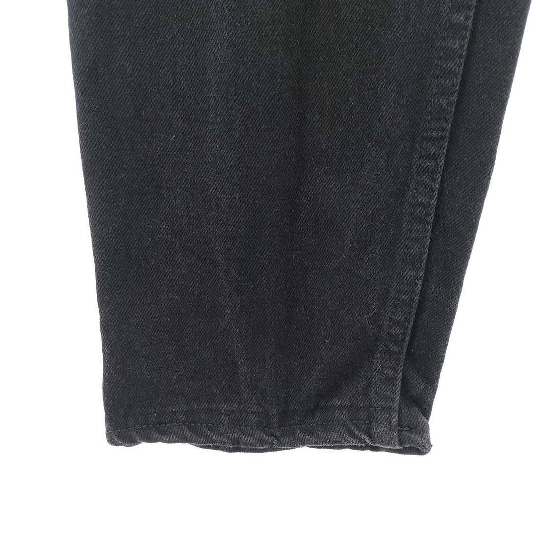 90'S Levi's 551 Relaxed Fit Tapered Leg Black Denim Tapered Denim Pants Made in USA Women's XL (w31) cotton black type Vintage Second Hand