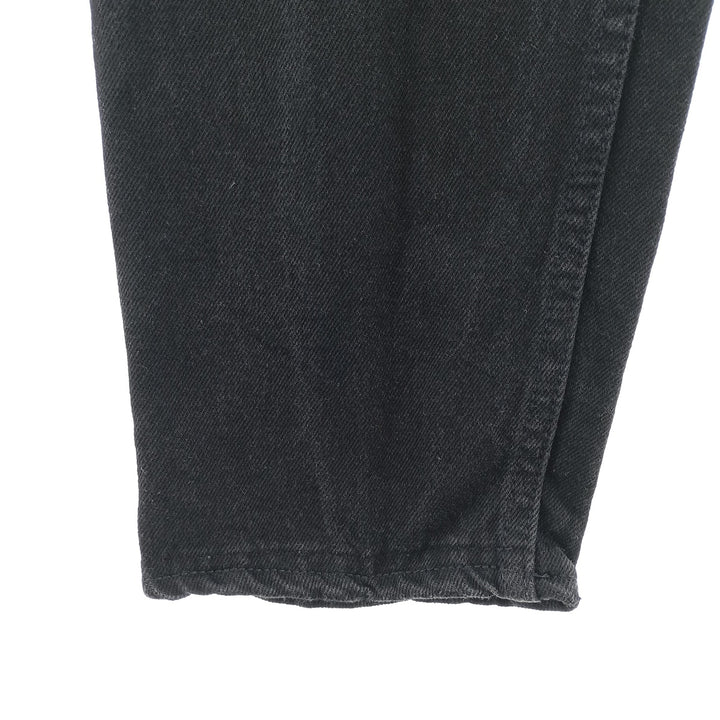 90'S Levi's 551 Relaxed Fit Tapered Leg Black Denim Tapered Denim Pants Made in USA Women's XL (w31) cotton black type Vintage Second Hand