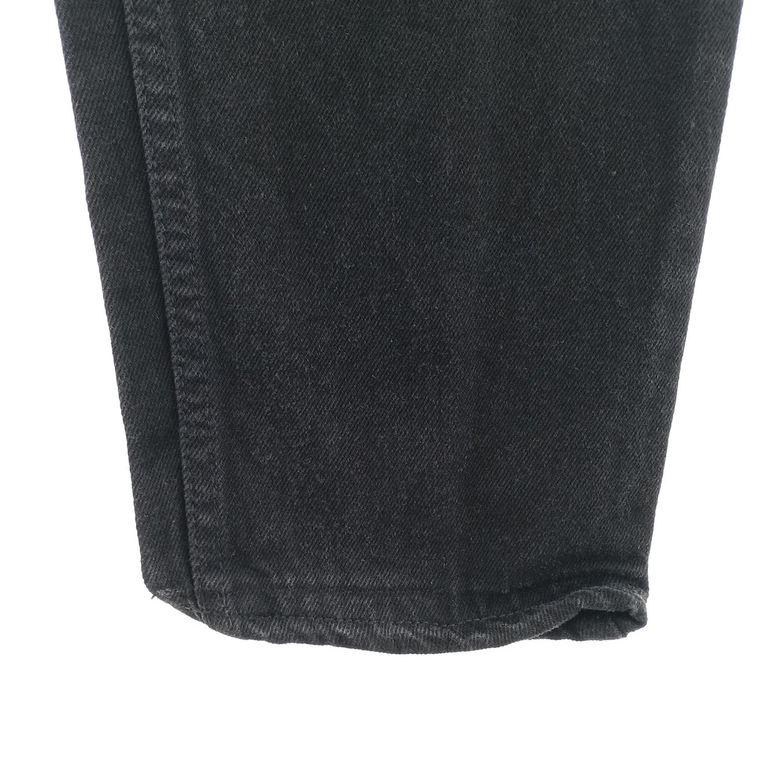 90'S Levi's 551 Relaxed Fit Tapered Leg Black Denim Tapered Denim Pants Made in USA Women's XL (w31) cotton black type Vintage Second Hand