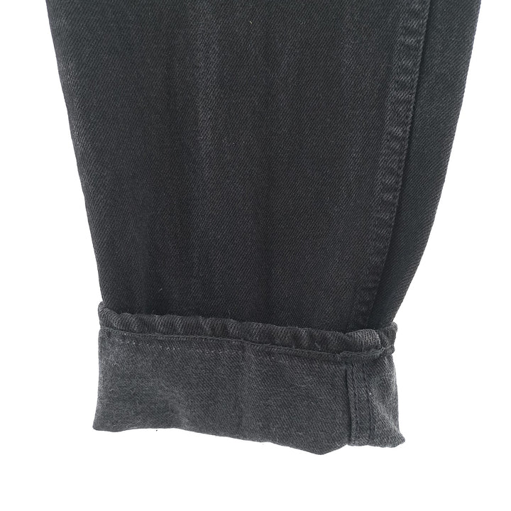 90'S Levi's 551 Relaxed Fit Tapered Leg Black Denim Tapered Denim Pants Made in USA Women's XL (w31) cotton black type Vintage Second Hand