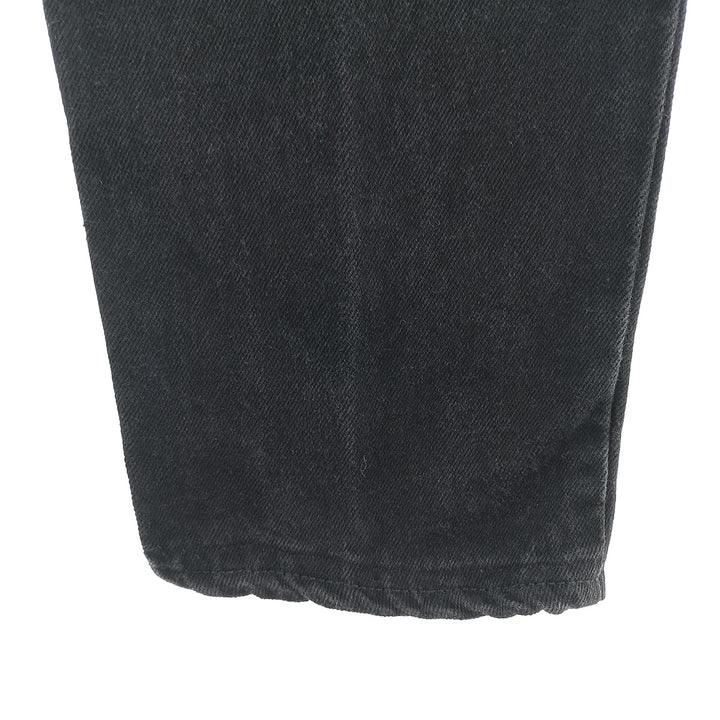 90'S Levi's 551 Relaxed Fit Tapered Leg Black Denim Tapered Denim Pants Made in USA Women's XL (w31) cotton black type Vintage Second Hand