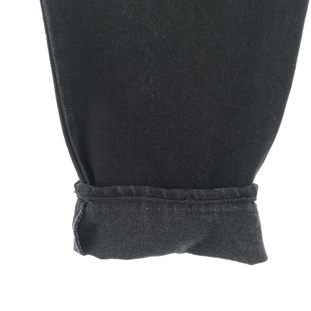 90'S Levi's 551 Relaxed Fit Tapered Leg Black Denim Tapered Denim Pants Made in USA Women's XL (w31) cotton black type Vintage Second Hand
