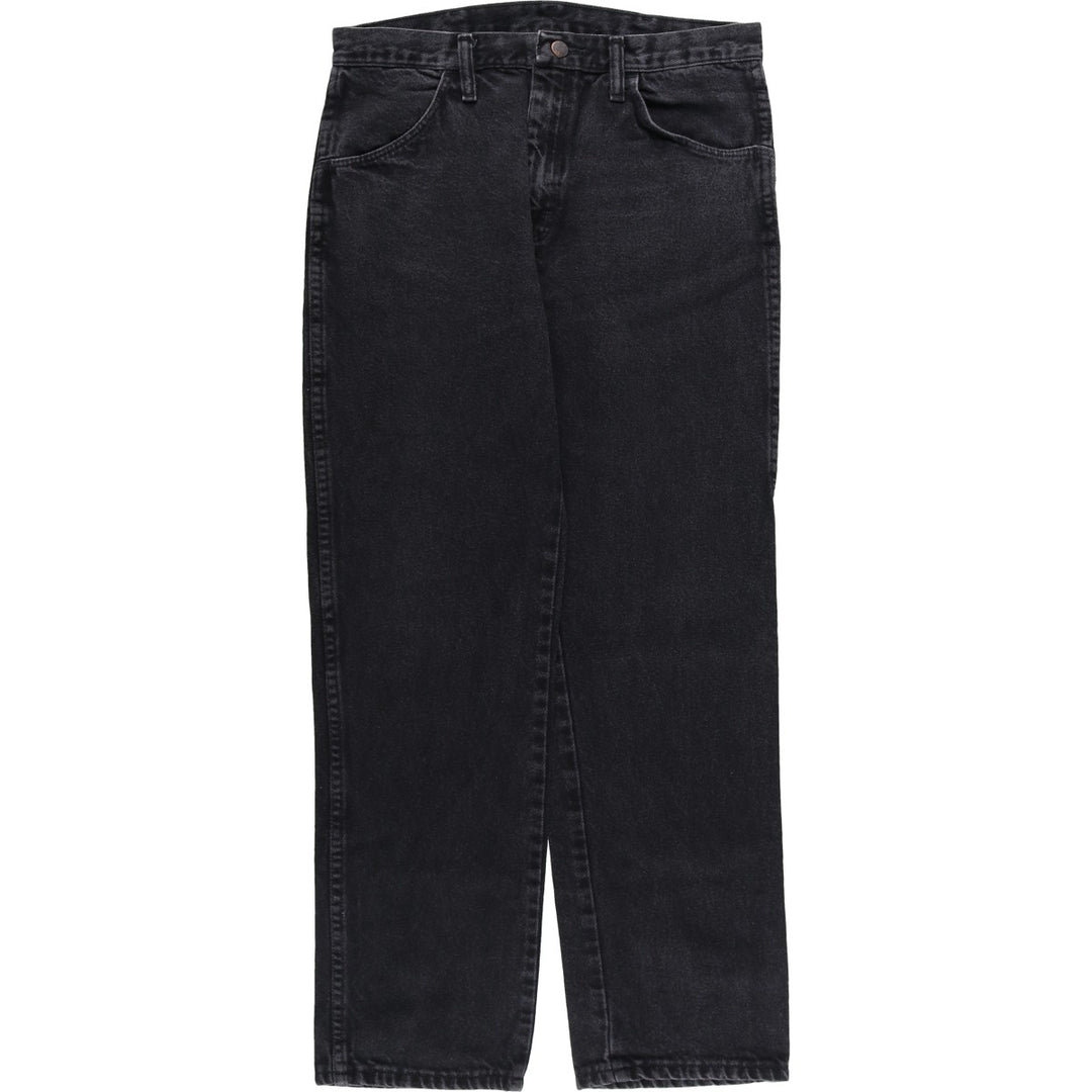 Rustler Black Denim Straight Denim Pants for Men, W32 equivalent cotton black type Vintage Second Hand