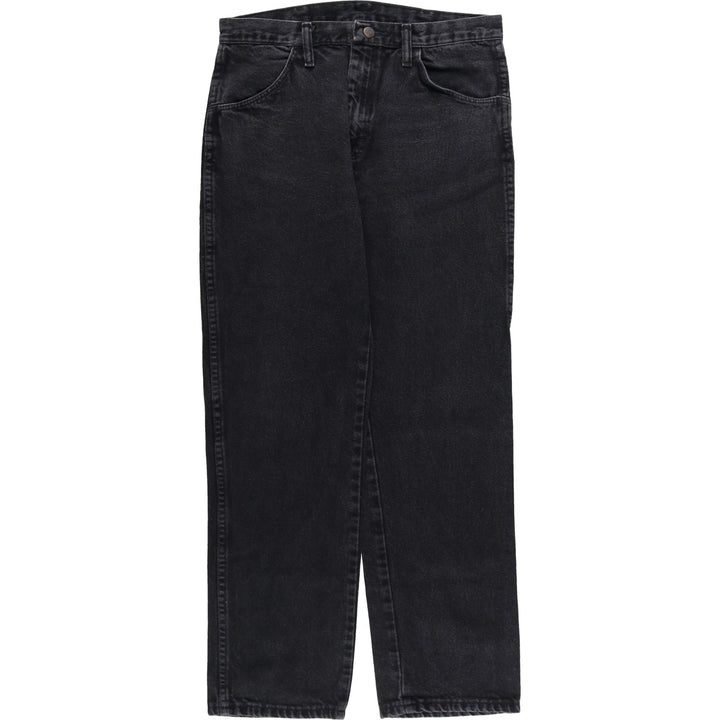 Rustler Black Denim Straight Denim Pants for Men, W32 equivalent cotton black type Vintage Second Hand