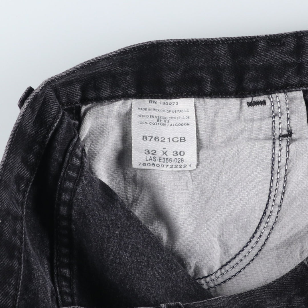 Rustler Black Denim Straight Denim Pants for Men, W32 equivalent cotton black type Vintage Second Hand