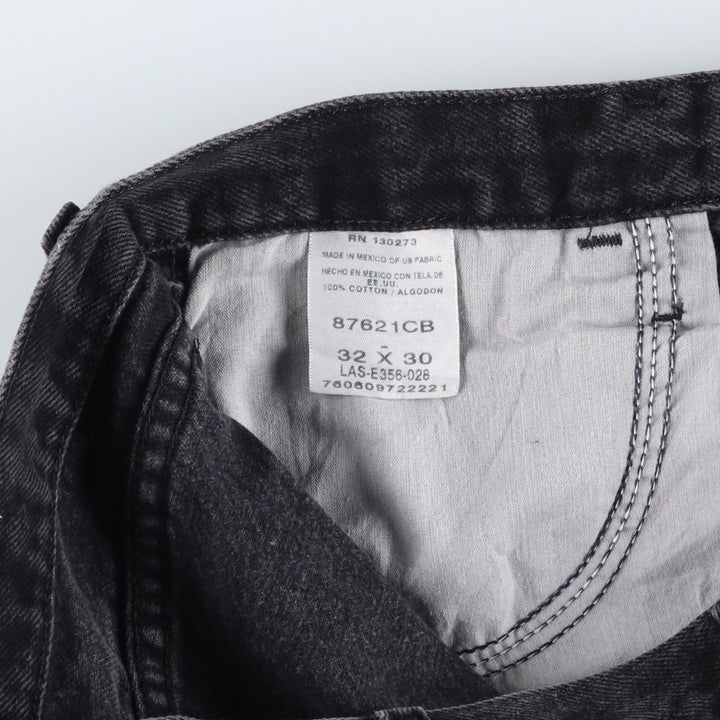 Rustler Black Denim Straight Denim Pants for Men, W32 equivalent cotton black type Vintage Second Hand