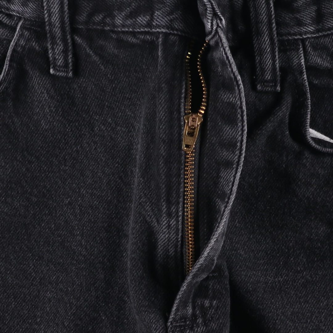 Rustler Black Denim Straight Denim Pants for Men, W32 equivalent cotton black type Vintage Second Hand