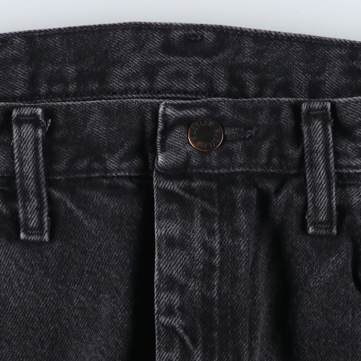 Rustler Black Denim Straight Denim Pants for Men, W32 equivalent cotton black type Vintage Second Hand