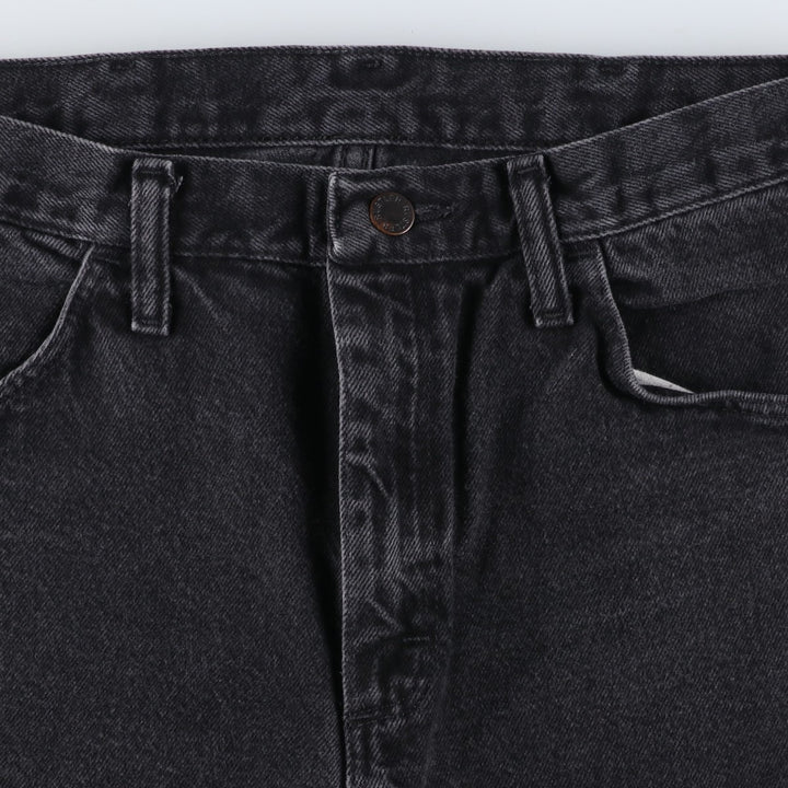 Rustler Black Denim Straight Denim Pants for Men, W32 equivalent cotton black type Vintage Second Hand