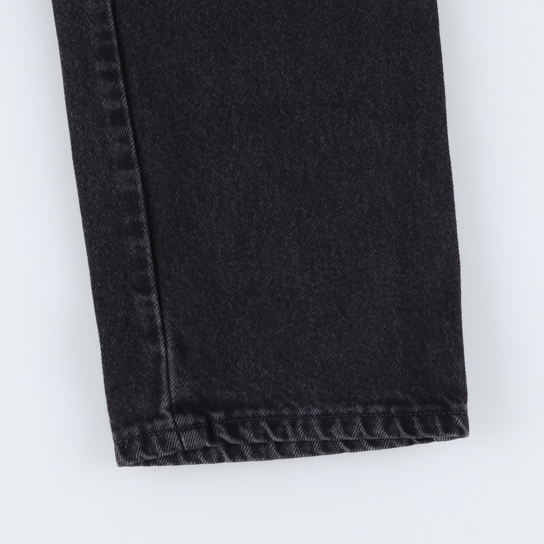 Rustler Black Denim Straight Denim Pants for Men, W32 equivalent cotton black type Vintage Second Hand