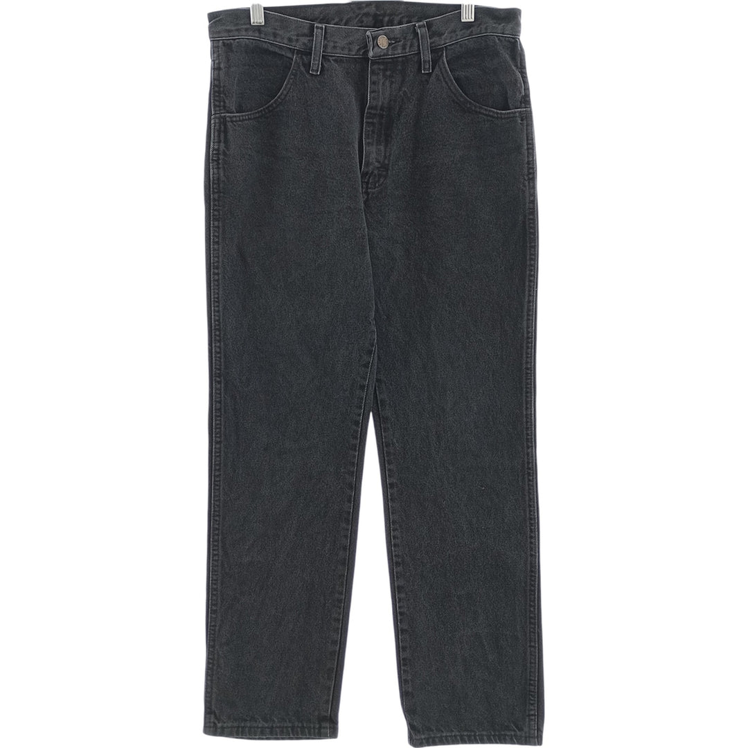 Rustler Black Denim Straight Denim Pants for Men, W31 equivalent cotton black type Vintage Second Hand
