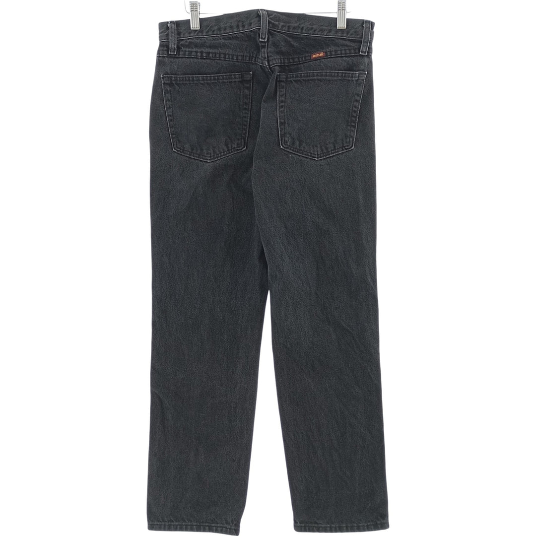 Rustler Black Denim Straight Denim Pants for Men, W31 equivalent cotton black type Vintage Second Hand