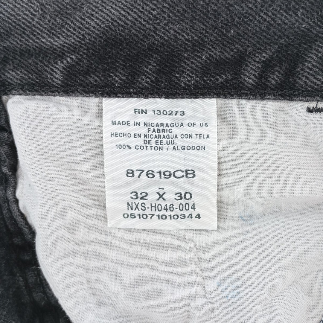 Rustler Black Denim Straight Denim Pants for Men, W31 equivalent cotton black type Vintage Second Hand