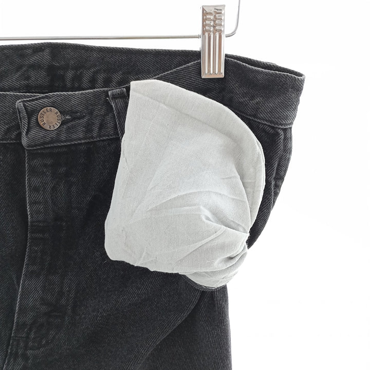 Rustler Black Denim Straight Denim Pants for Men, W31 equivalent cotton black type Vintage Second Hand