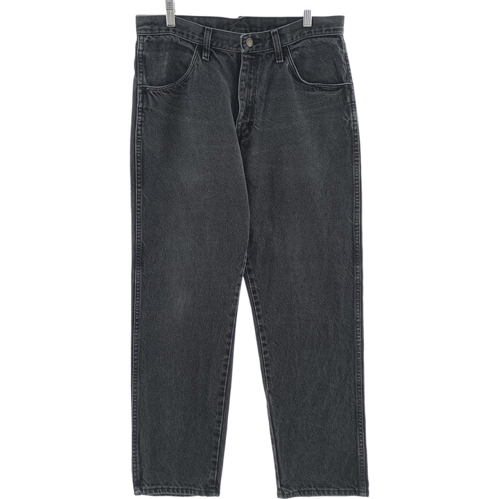 Rustler Black Denim Straight Denim Pants for Men, W33 equivalent cotton black type Vintage Second Hand