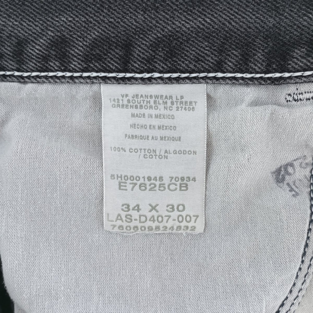 Rustler Black Denim Straight Denim Pants for Men, W33 equivalent cotton black type Vintage Second Hand