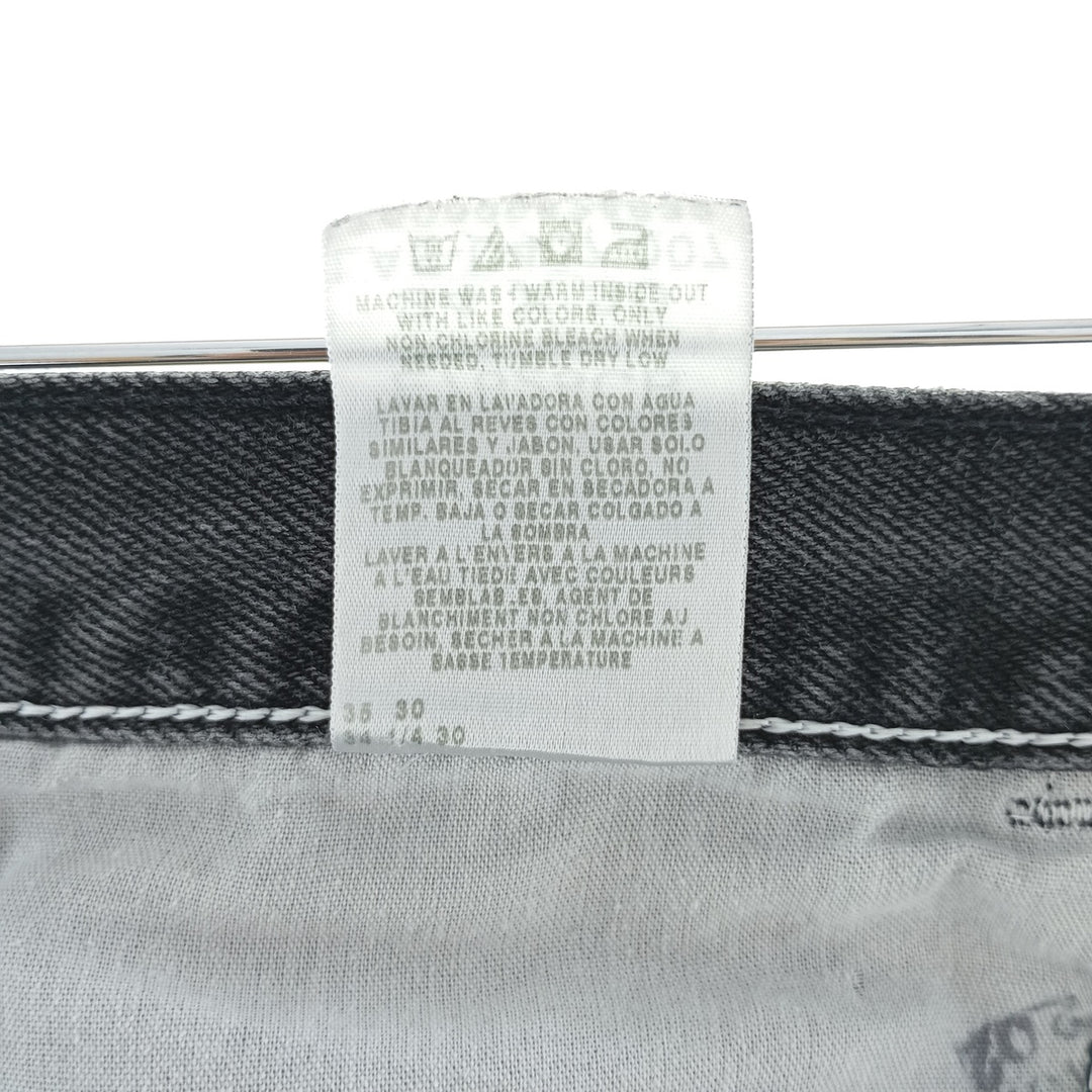 Rustler Black Denim Straight Denim Pants for Men, W33 equivalent cotton black type Vintage Second Hand
