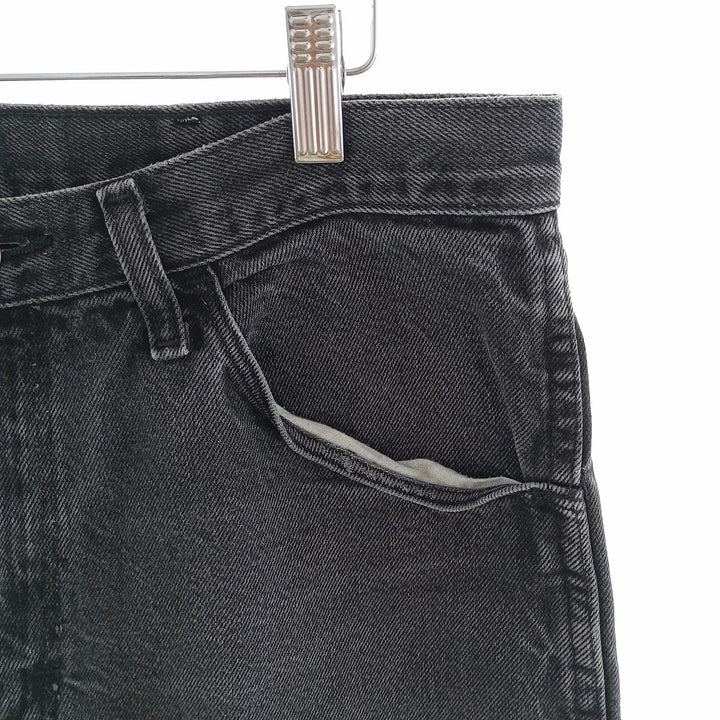 Rustler Black Denim Straight Denim Pants for Men, W33 equivalent cotton black type Vintage Second Hand