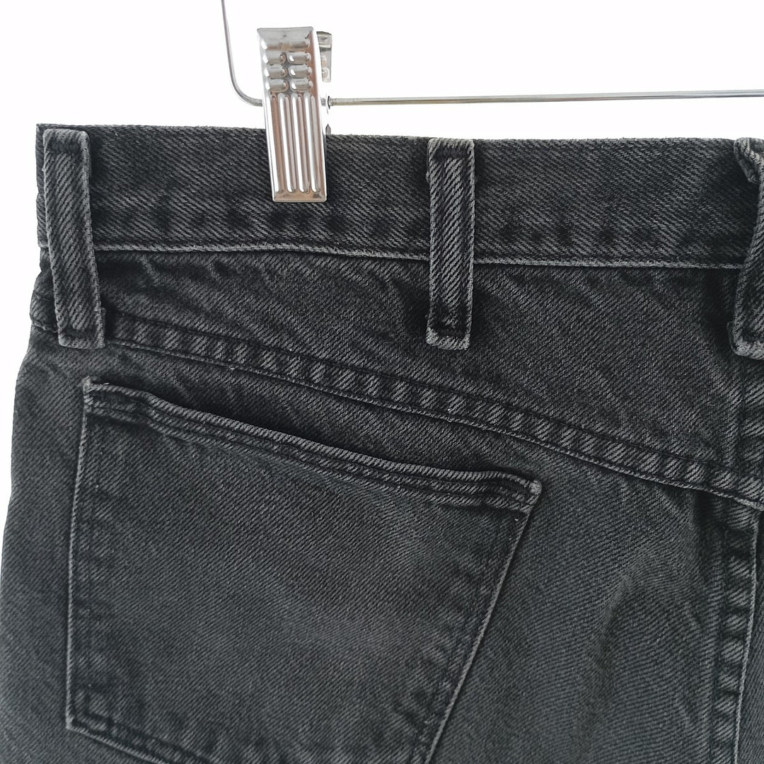 Rustler Black Denim Straight Denim Pants for Men, W33 equivalent cotton black type Vintage Second Hand