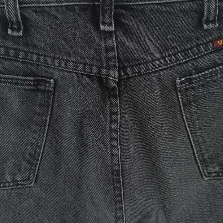 Rustler Black Denim Straight Denim Pants for Men, W33 equivalent cotton black type Vintage Second Hand