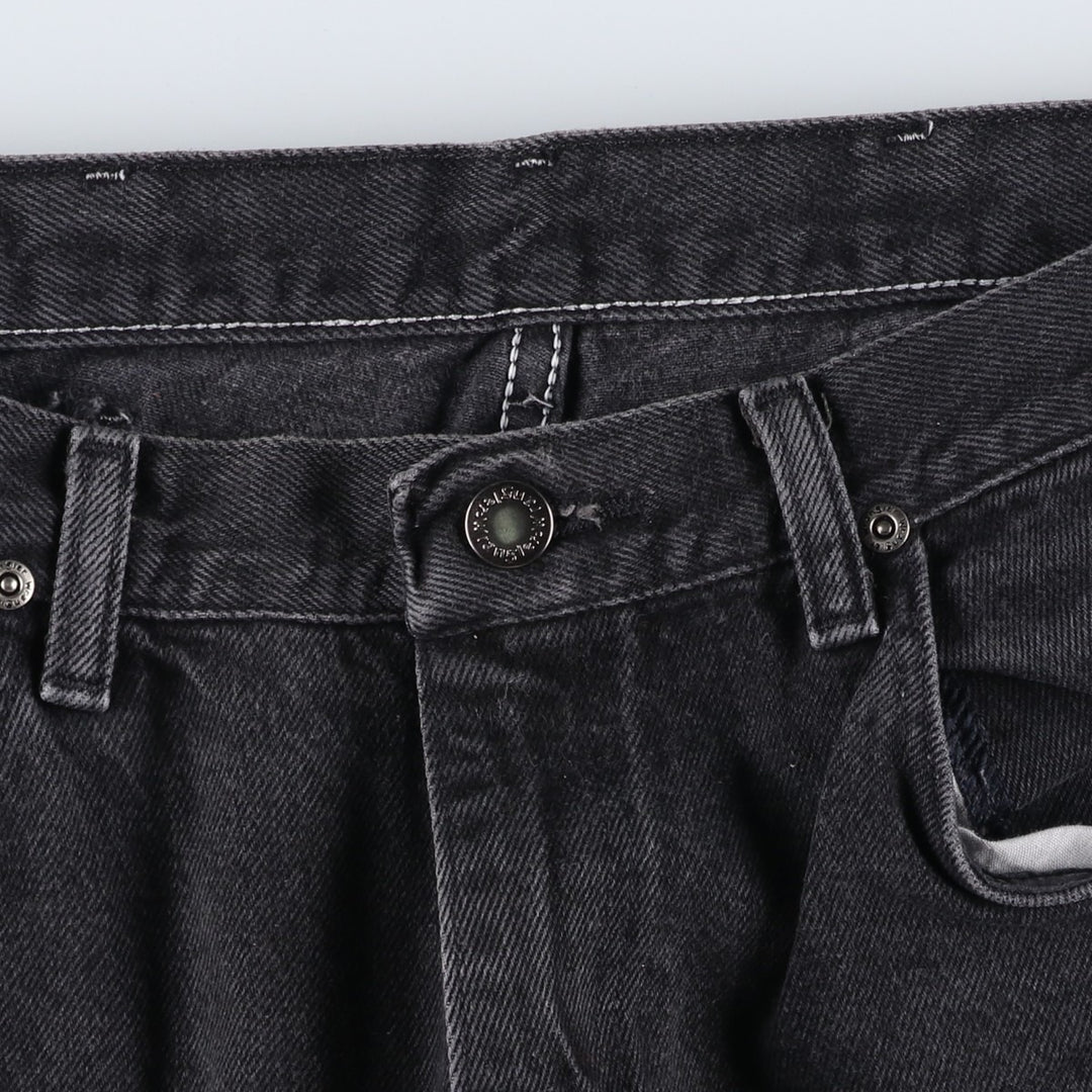 Wrangler Men's Black Denim Tapered Denim Pants, Size W34 unclear black type Vintage Second Hand