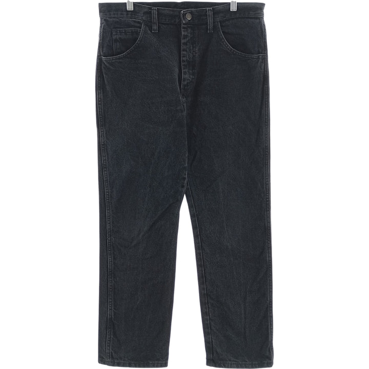 Rustler Black Denim Straight Denim Pants for Men, W34 equivalent cotton black type Vintage Second Hand