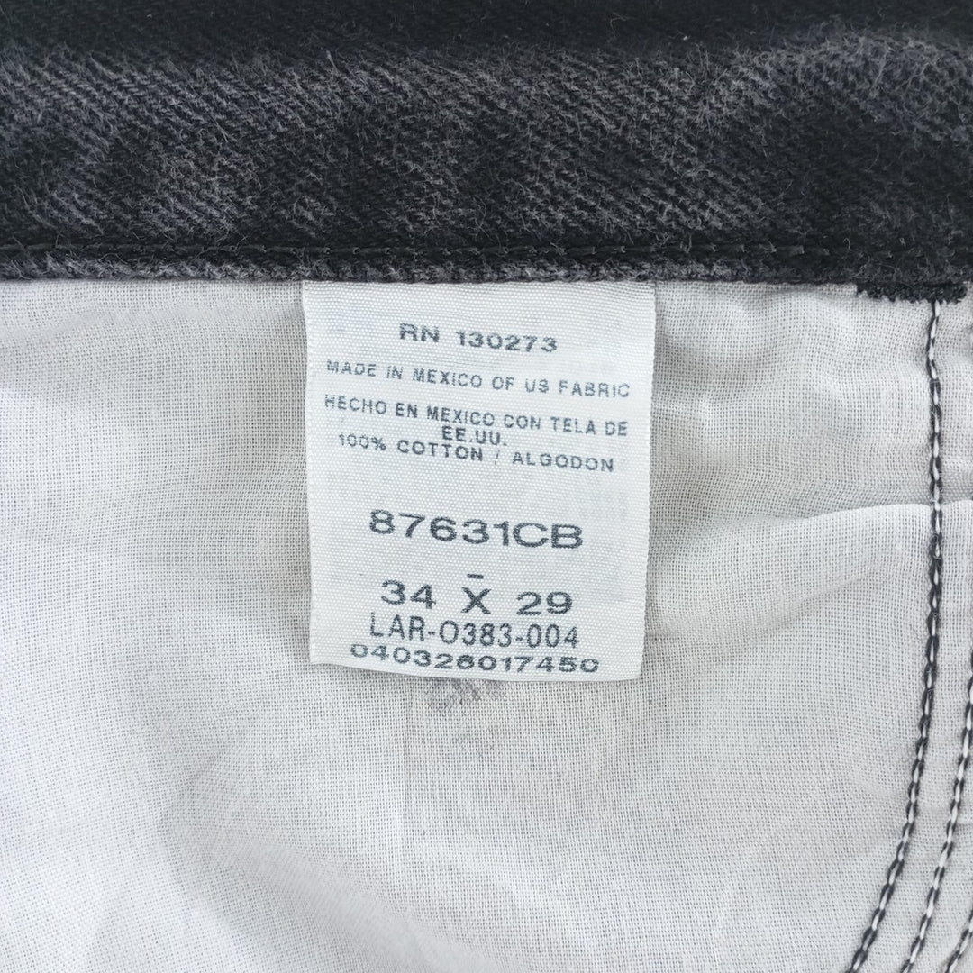 Rustler Black Denim Straight Denim Pants for Men, W34 equivalent cotton black type Vintage Second Hand