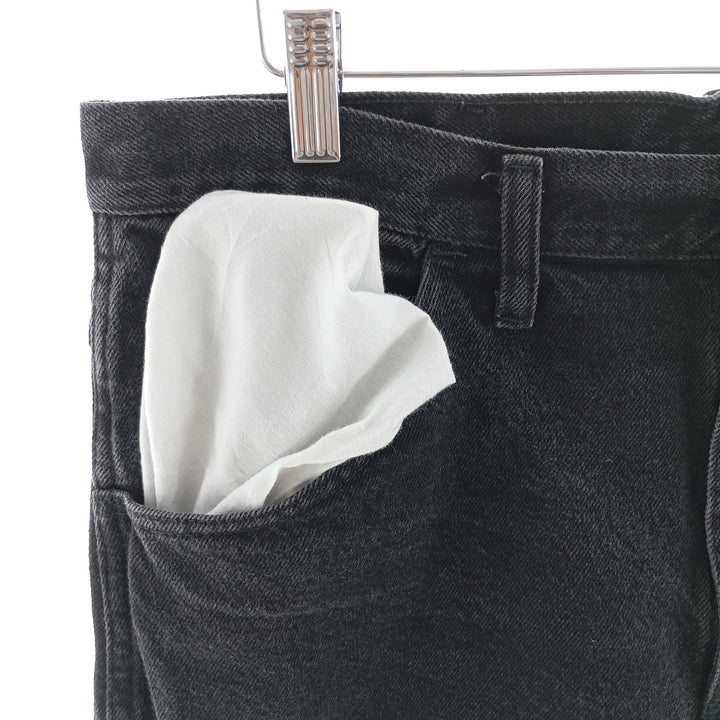 Rustler Black Denim Straight Denim Pants for Men, W34 equivalent cotton black type Vintage Second Hand
