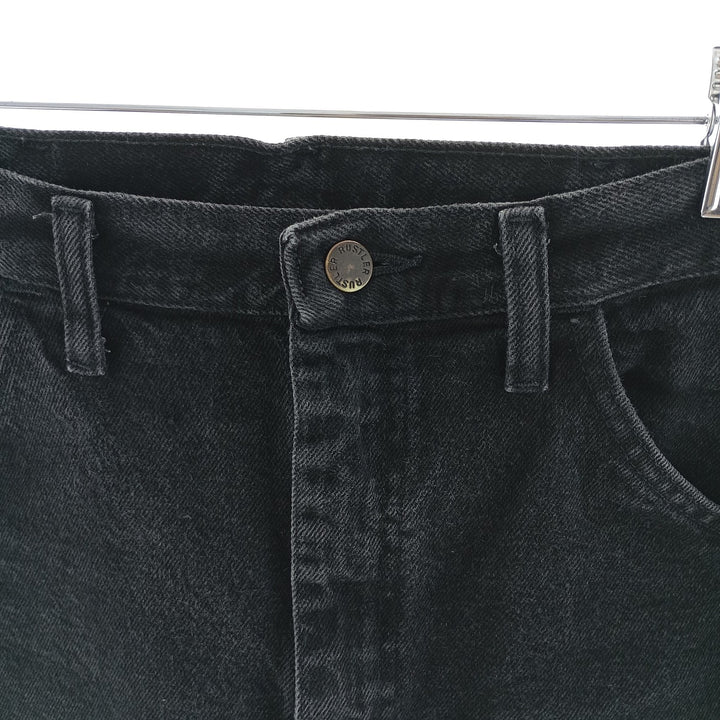 Rustler Black Denim Straight Denim Pants for Men, W34 equivalent cotton black type Vintage Second Hand