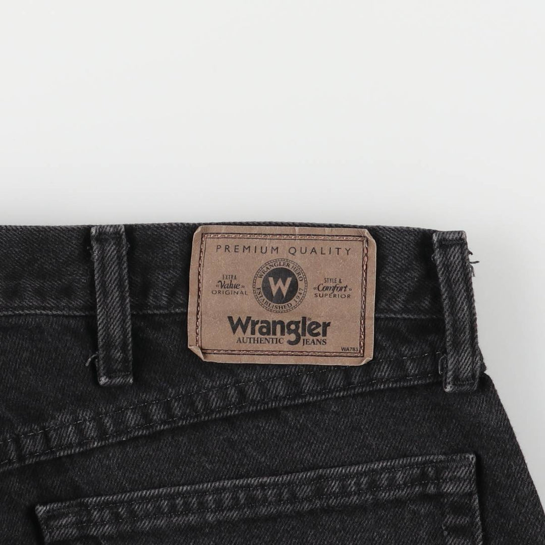 2000'S Wrangler Relaxed Fit Tapered Denim Pants, Black, Men's, Size W34 cotton black type Vintage Second Hand