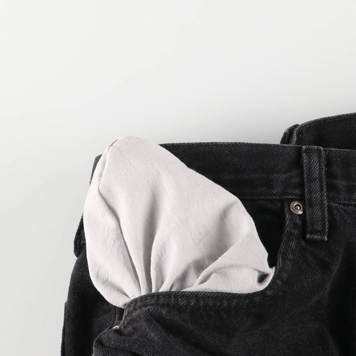 2000'S Wrangler Relaxed Fit Tapered Denim Pants, Black, Men's, Size W34 cotton black type Vintage Second Hand