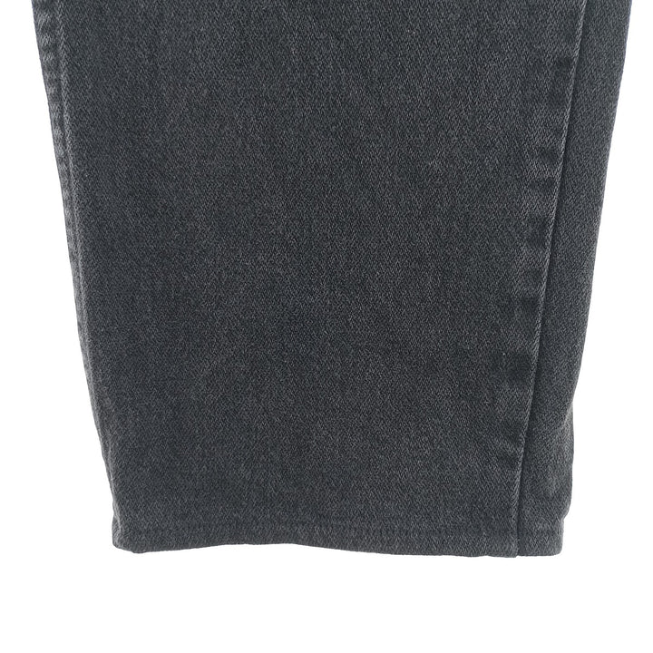 Vintage 80s-90'S Wrangler black denim straight-leg jeans, made in the USA, men's size W33. cotton black type Vintage Second Hand