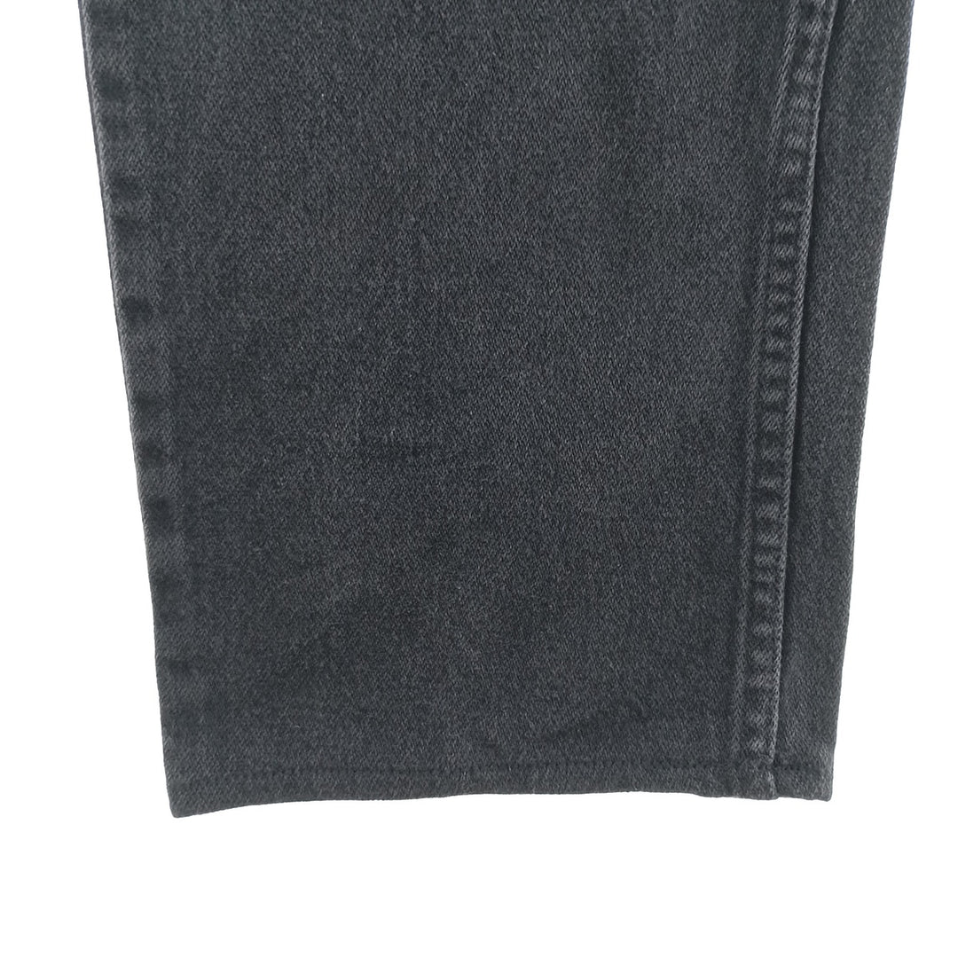 Vintage 80s-90'S Wrangler black denim straight-leg jeans, made in the USA, men's size W33. cotton black type Vintage Second Hand