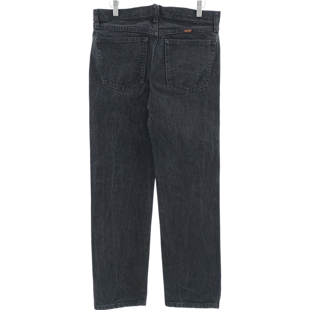 RUSTLER Black Denim Tapered Denim Pants, Men's Size W32 cotton black type Vintage Second Hand