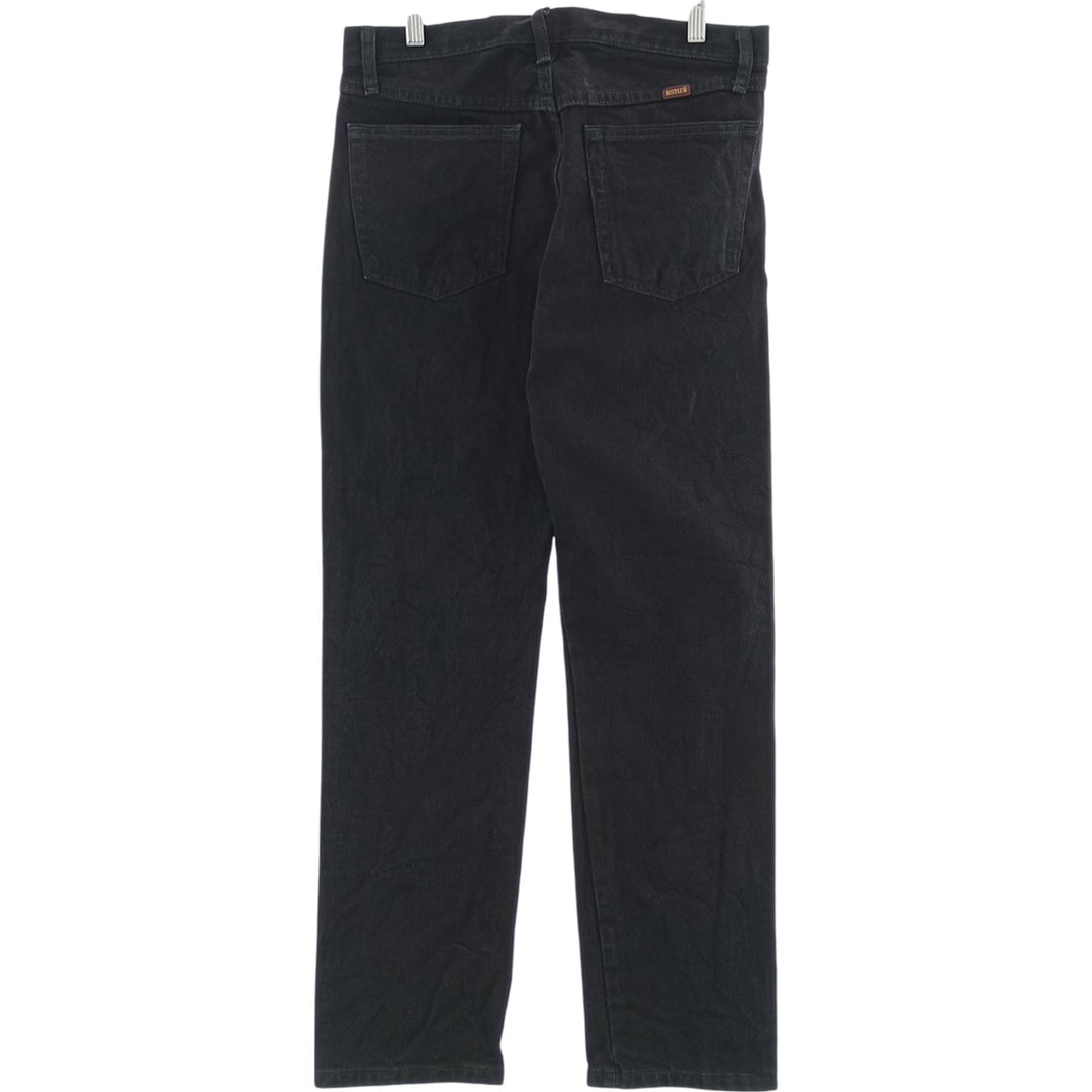 RUSTLER Black Denim Tapered Denim Pants, Men's Size W33 cotton black type Vintage Second Hand