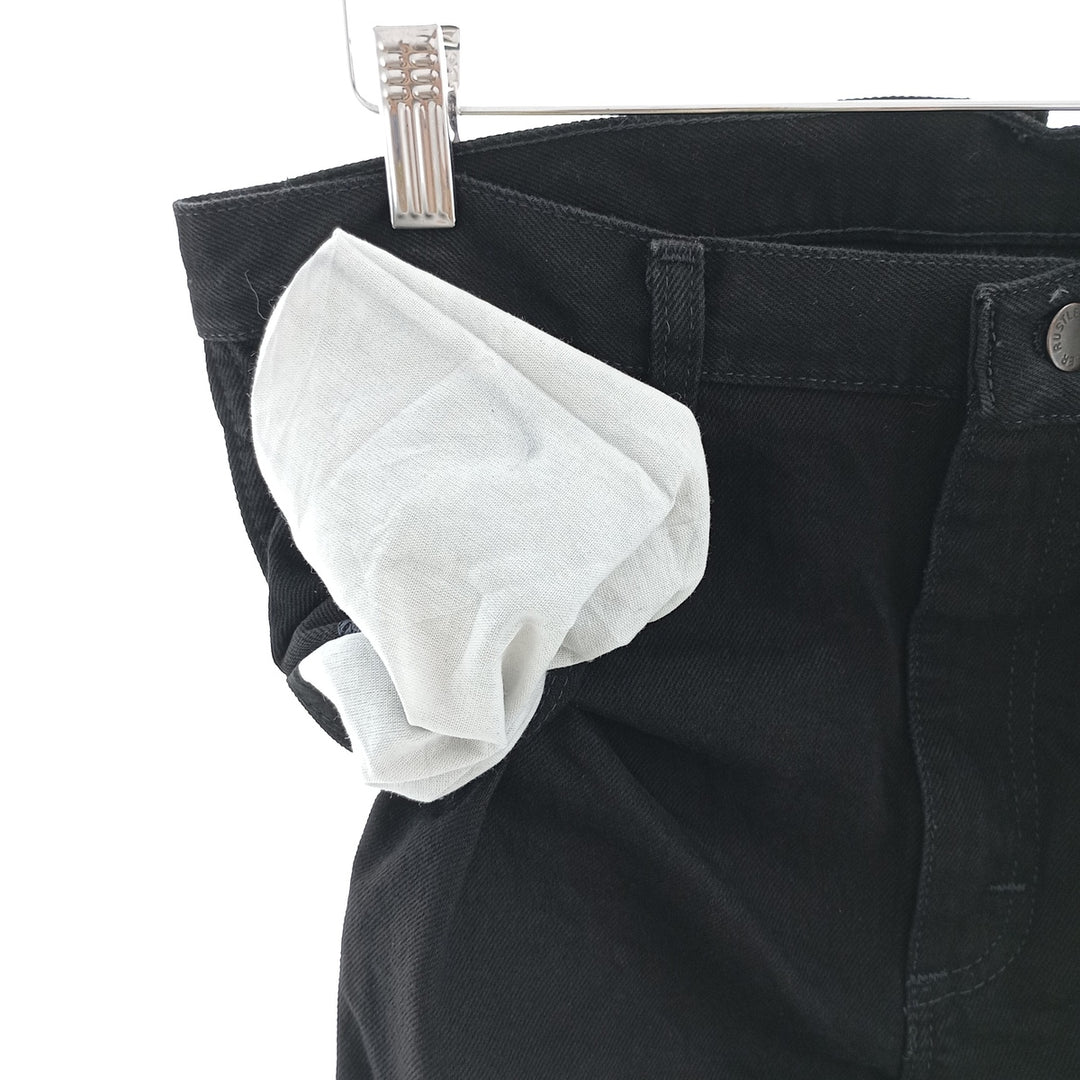 RUSTLER Black Denim Tapered Denim Pants, Men's Size W33 cotton black type Vintage Second Hand