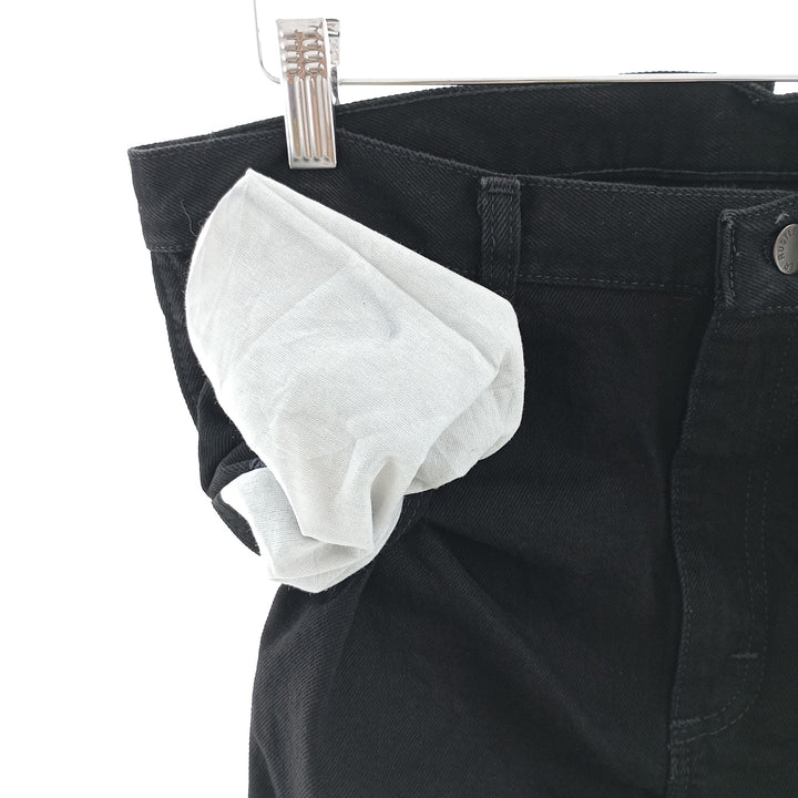 RUSTLER Black Denim Tapered Denim Pants, Men's Size W33 cotton black type Vintage Second Hand