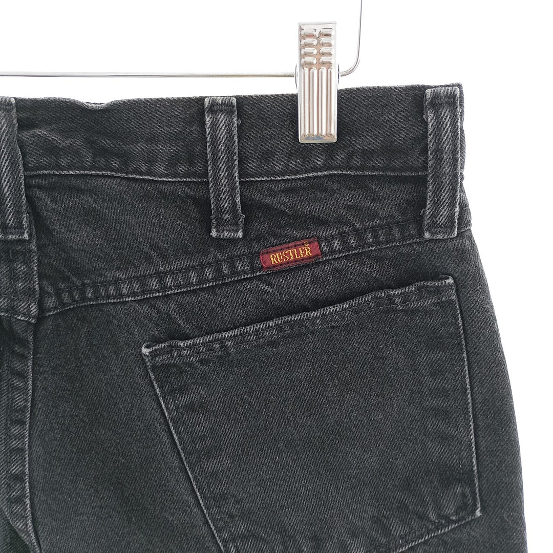 RUSTLER Black Denim Tapered Denim Pants, Men's Size W32 cotton black type Vintage Second Hand