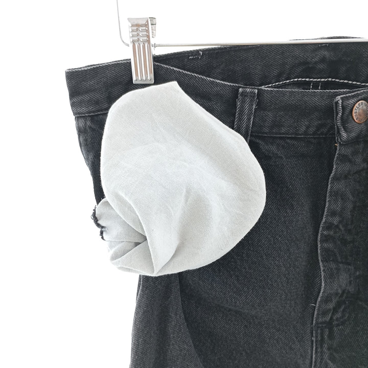RUSTLER Black Denim Tapered Denim Pants, Men's Size W32 cotton black type Vintage Second Hand