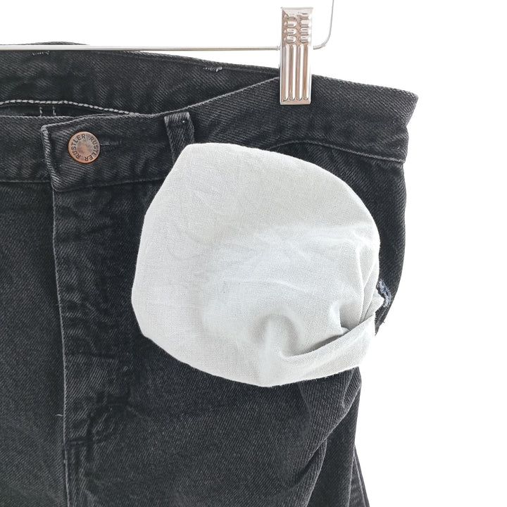 RUSTLER Black Denim Tapered Denim Pants, Men's Size W32 cotton black type Vintage Second Hand