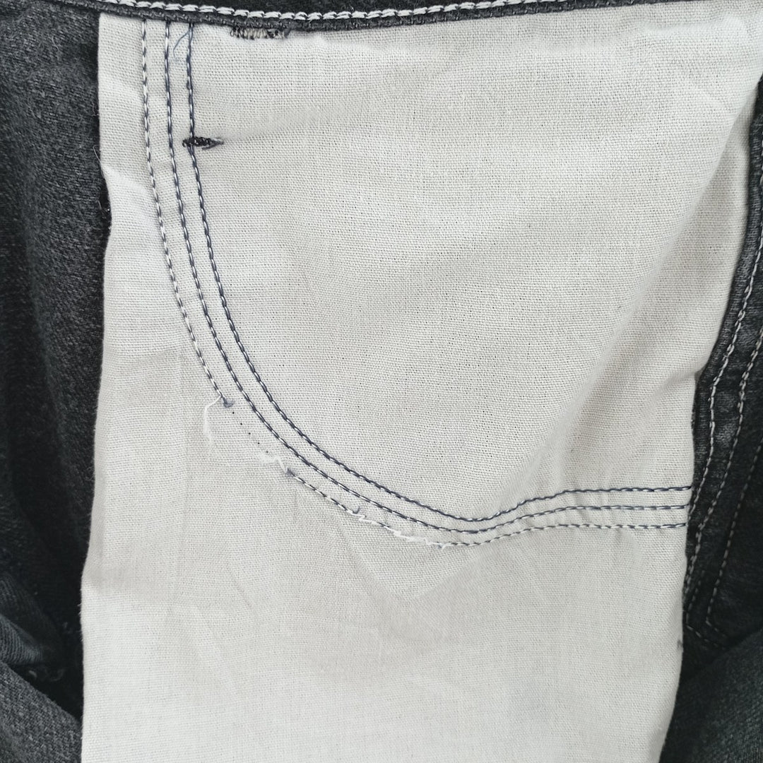 RUSTLER Black Denim Tapered Denim Pants, Men's Size W32 cotton black type Vintage Second Hand