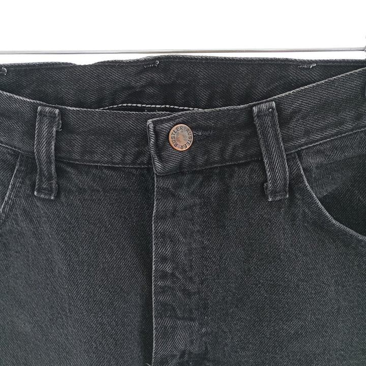 RUSTLER Black Denim Tapered Denim Pants, Men's Size W32 cotton black type Vintage Second Hand