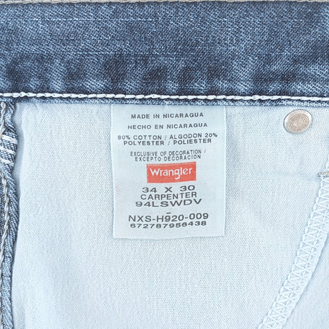 Wrangler Denim Painter Pants for Men, W34 equivalent cotton blue type Vintage Second Hand
