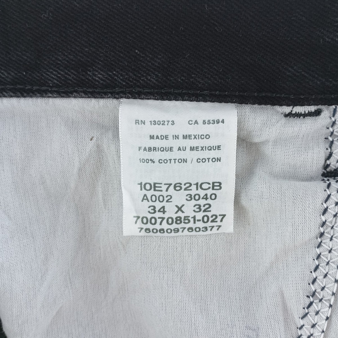 Rustler Black Denim Straight Denim Pants for Men, W34 equivalent cotton black type Vintage Second Hand