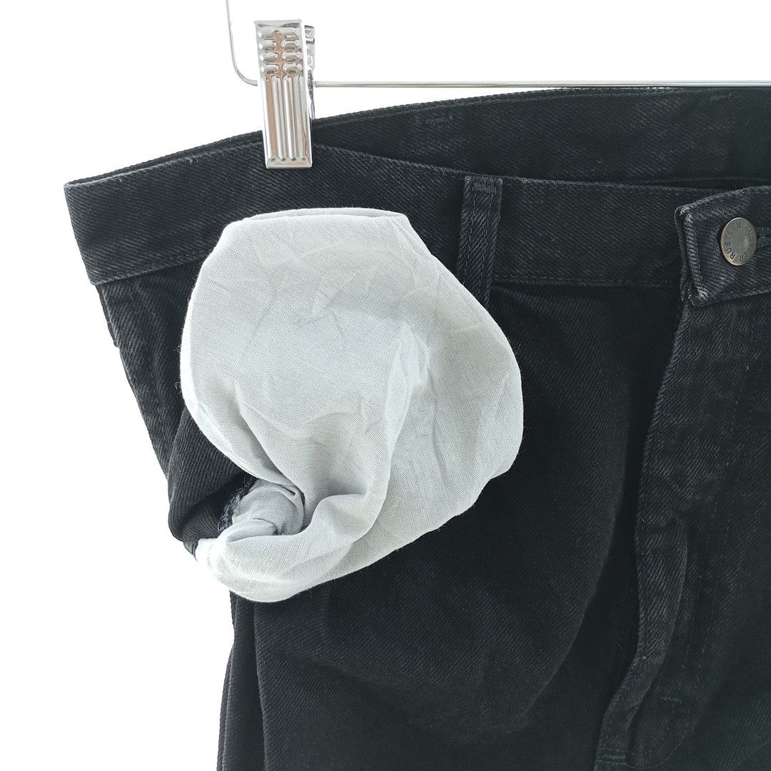 Rustler Black Denim Straight Denim Pants for Men, W34 equivalent cotton black type Vintage Second Hand