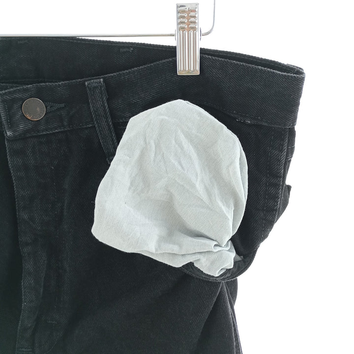 Rustler Black Denim Straight Denim Pants for Men, W34 equivalent cotton black type Vintage Second Hand