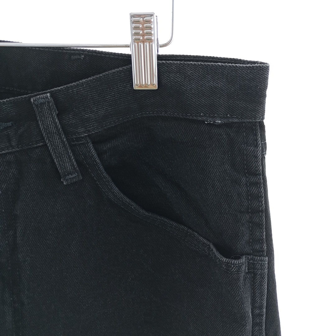 Rustler Black Denim Straight Denim Pants for Men, W34 equivalent cotton black type Vintage Second Hand